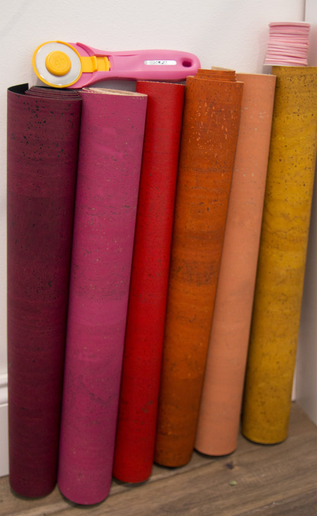 Natural Cork Fabric Orange Sew Sweetness