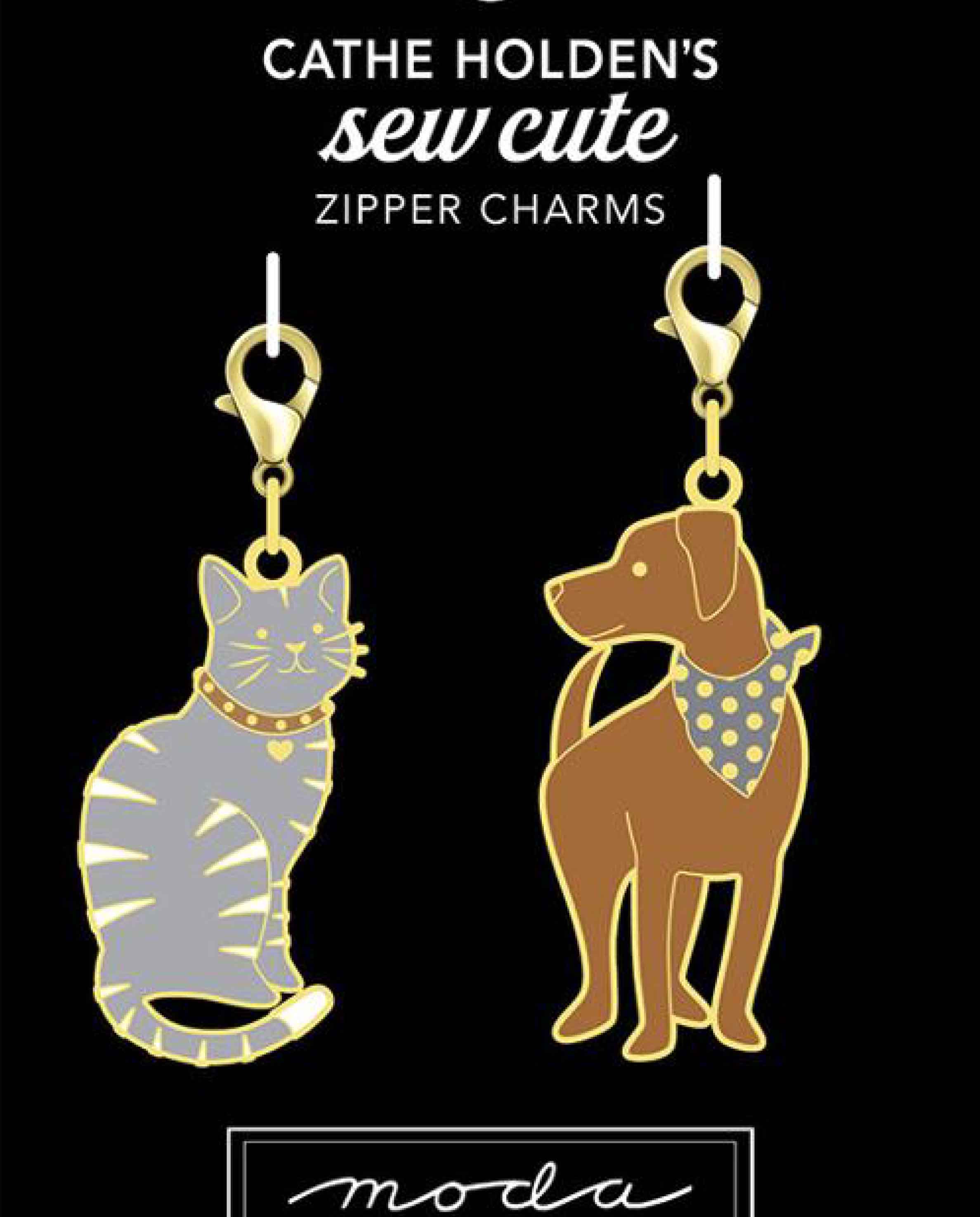Zipper Charms - Dog Cat - Sew Sweetness